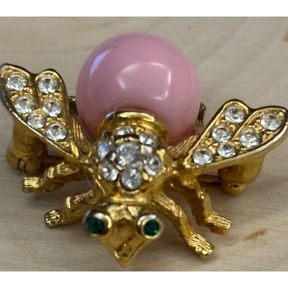 Joan Rivers XV Interchangeable Rhinestone Bee Brooch 19 Beads – One Pink Variant - Picture 2 of 9